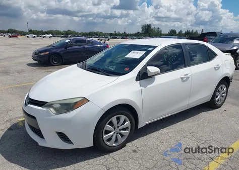 2016 Toyota Corolla Le z USA, uszkodzony, nr VIN 2T1BURHEXGC580388